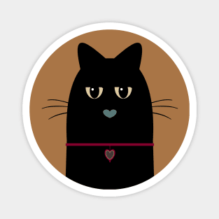 BLACK CAT PORTRAIT #1 Magnet